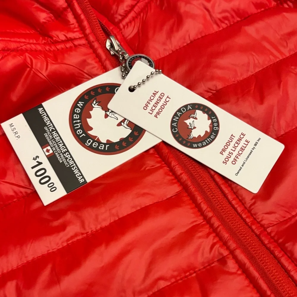 Canada Goose Bold Red Quilted Jacket - Picture 3 of 9
